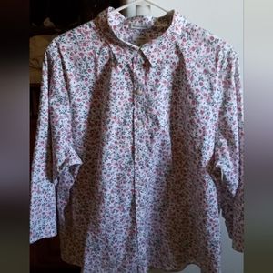 LL Bean wrinkle resist blouse 2X